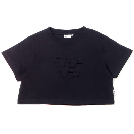 FILA × YONAKA ショート丈  Tシャツ（ブラック）