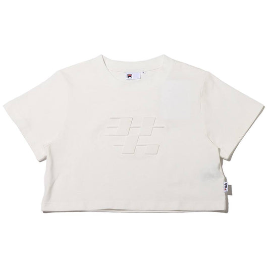 FILA × YONAKA ショート丈  Tシャツ（ホワイト）